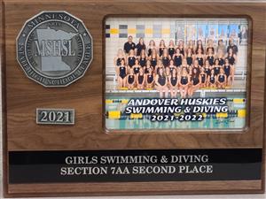 Girls Swimming Diving Section 7AA Second Place